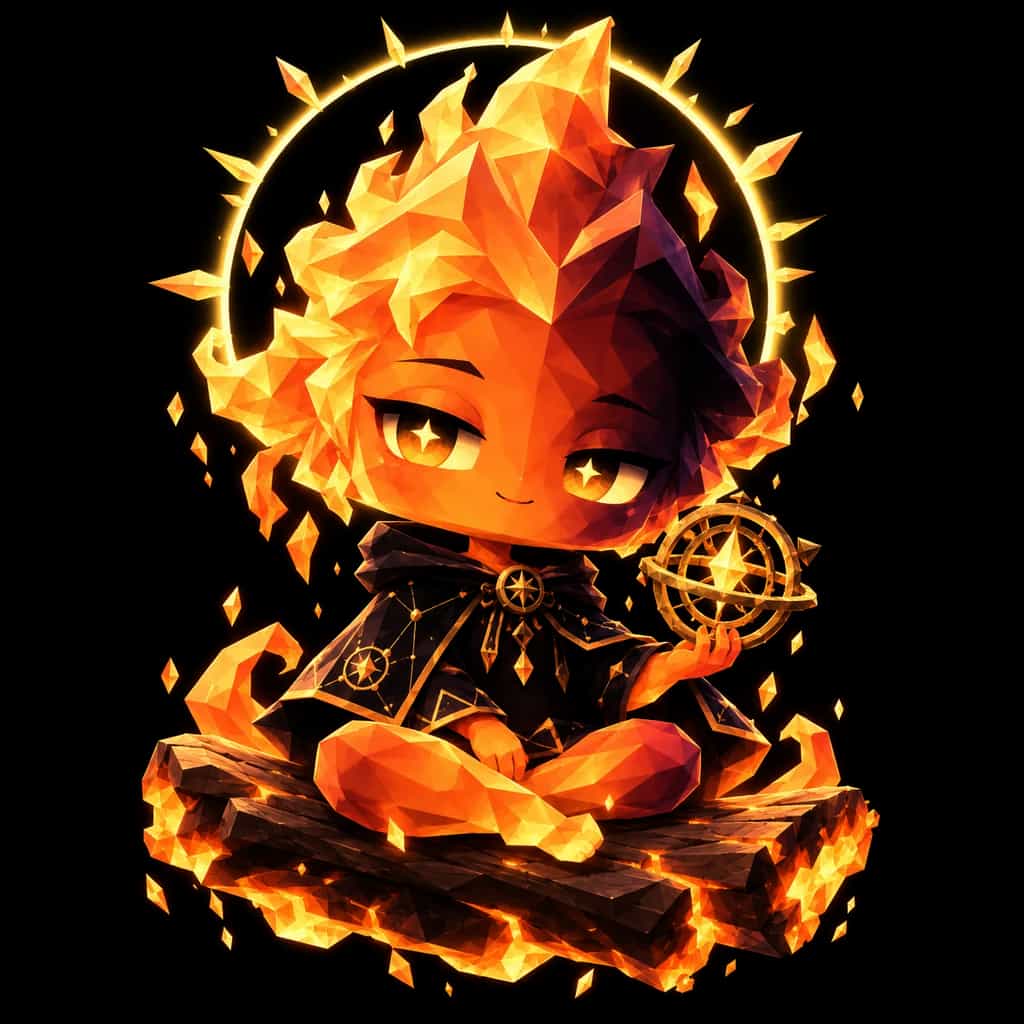 The Fire Mystic, a fire guardian spirit
