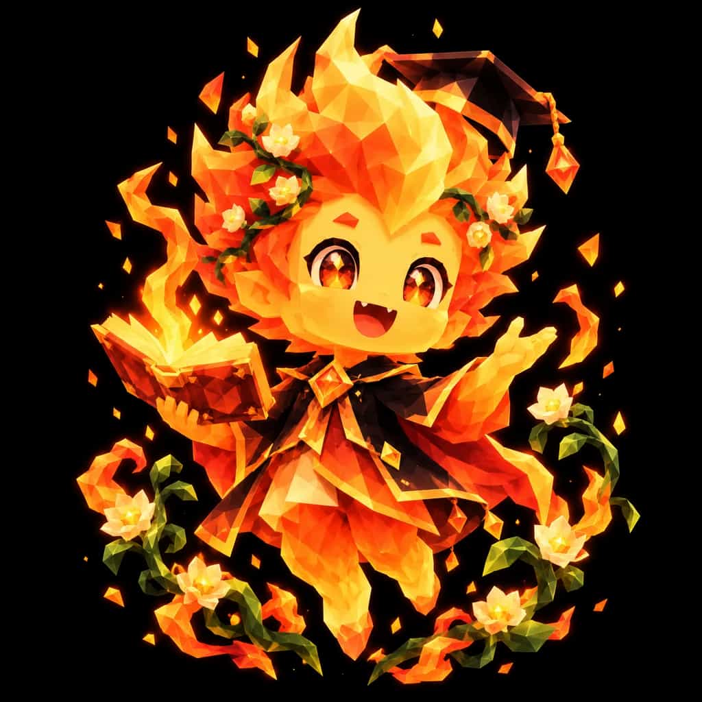 The Fire Scholar, a fire guardian spirit